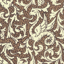Brown Griffin Dragon Print Italian Paper ~ Carta Varese Italy